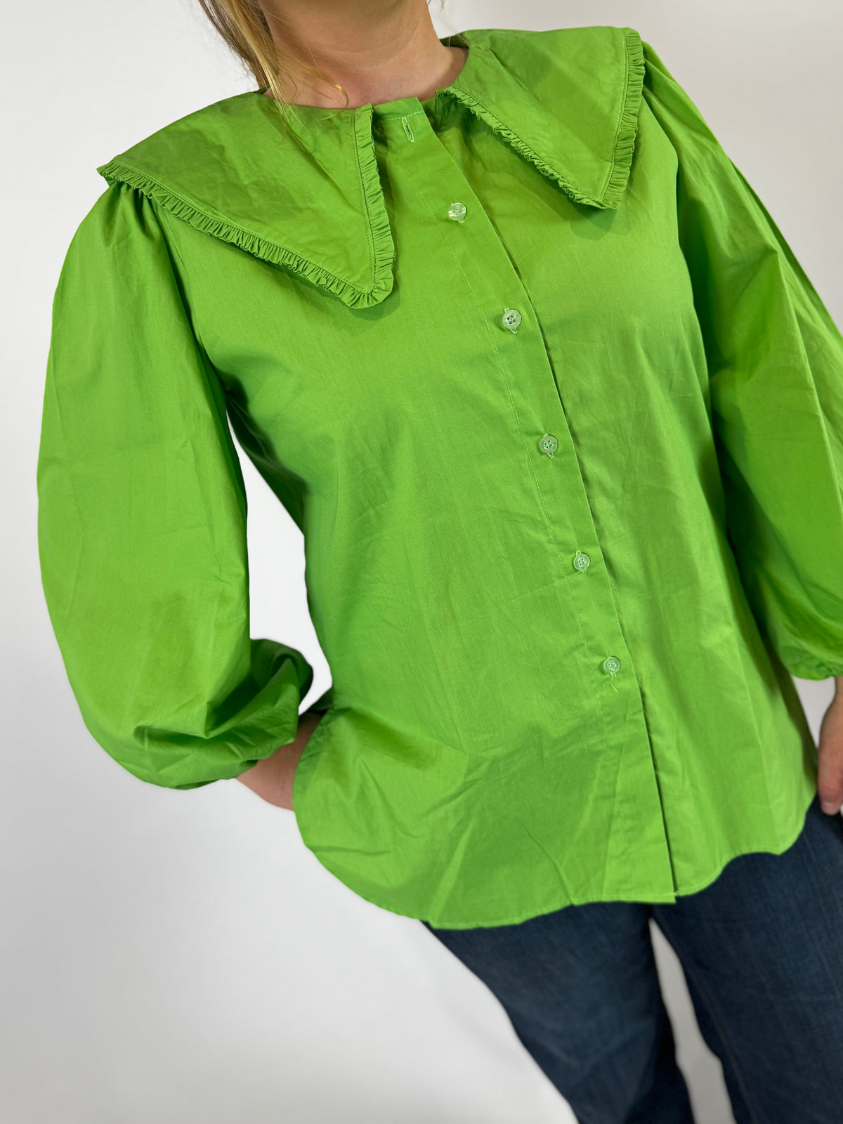 LJC5372 LJC Birdie Cotton Shirt - Lime Green