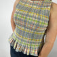 LJC5412 LJC Alma Cotton Shirred Top - Blue Plaid