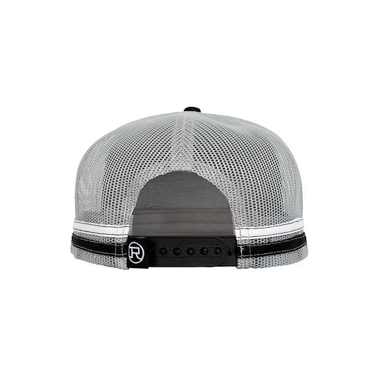 RC2212 Roper Trucker Cap Leather Patch Black