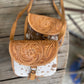 AB-17 Tooled leather cowhide crossbody