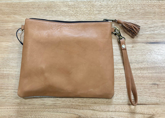 69992D Toronto Clutch Tan & White