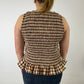 LJC5400 LJC Alma Cotton Shirred Top - Chocolate Gingham