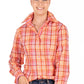 RR01-38 Hitchley & Harrow Fitted Arena Polo  Hot Pink and Bright orange