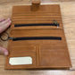 TDE048TAN Los Angeles Cowhide Purse Tan & White