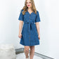 D9148-DN Cot Denim Women's Shirt Dress