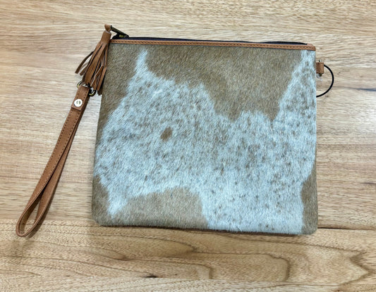 69992D Toronto Clutch Tan & White