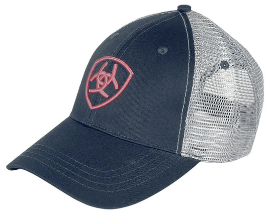 4-362 Ariat Trucker Cap Navy & Silver Pink