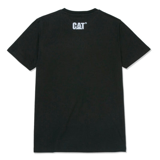 4010302 Cat Men's Advanced Reflective Logo Tee-Black