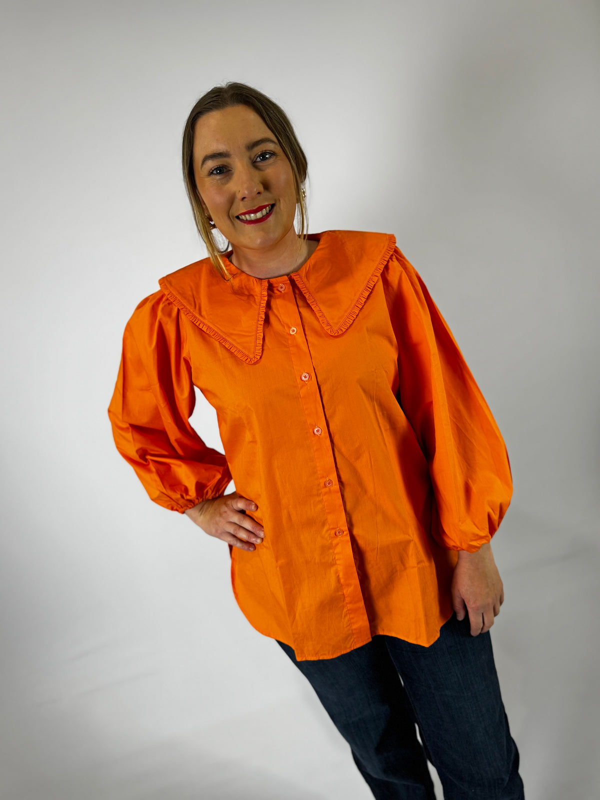 LJC5366 LJC Birdie Cotton Shirt - Orange