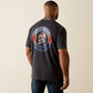 10071365 Ariat Men’s Rebar Cotton strong Skull tee charcoal heather