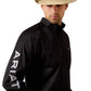 10071685 Ariat Men’s team logo lightweight twill Classic Fit LS shirt Black/ Grey