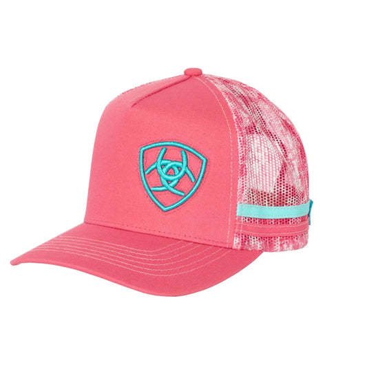 AC2203 Ariat Digi Camo Trucker Cap Pink Lemonade