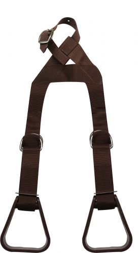 44957_BRN Saddlery Showman Heavy Duty Nylon Brown Stirrup Buddy