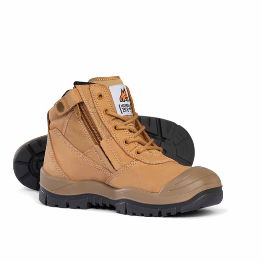 461050 Mongrel Boots Unisex ZipSider w/ scuff cap - Wheat