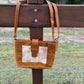 35283 Kaija Leather Cow Hide Tote Crossbody