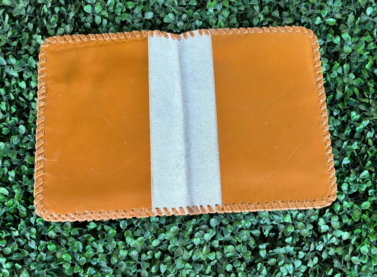 AE9098 Cow Hide Notebook Cover With Stitched Trim