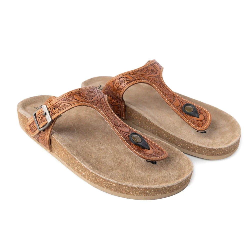 S-9667 Rosie Trail Hand-Tooled Sandal