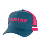 AC2222 Ariat Arrow Trucker Cap Navy/ Pink