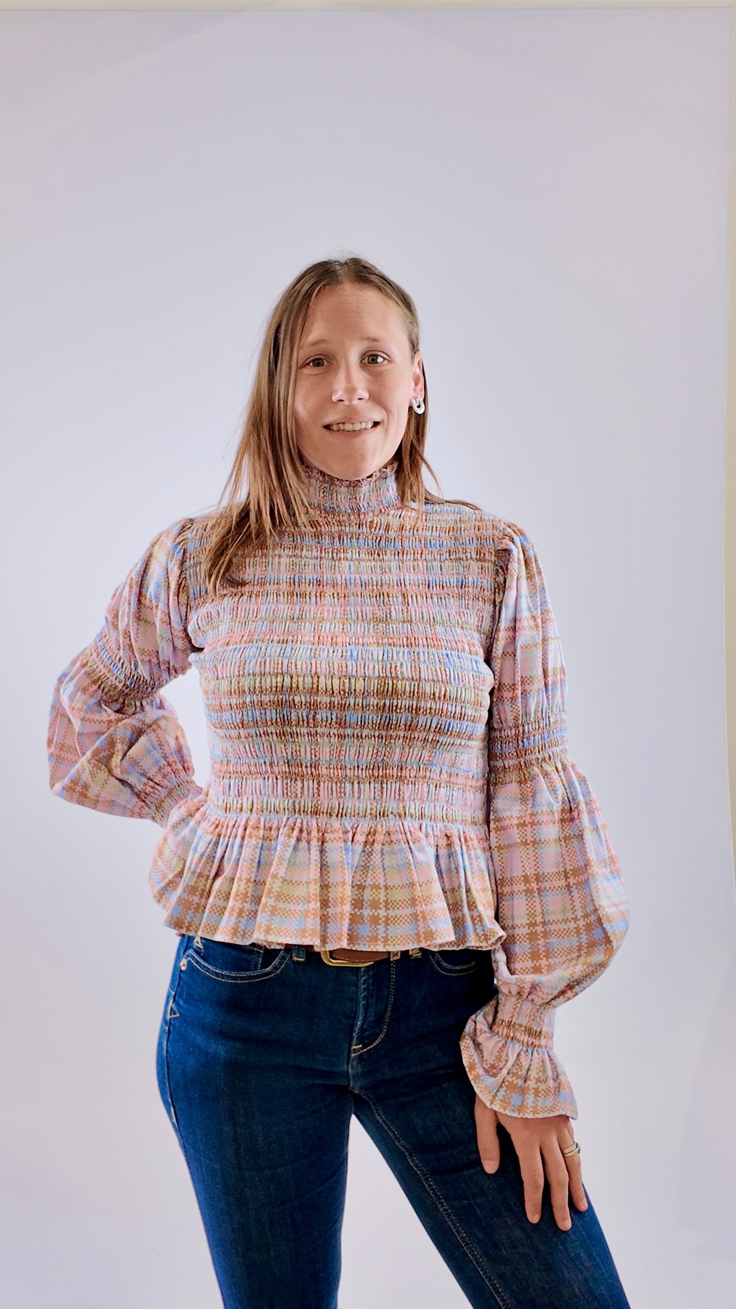 LJC092 LJC Violet  Shirt - Static Plaid