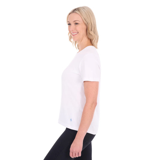TCP2515104 Thomas Cook Women’s Round neck tee Rose White