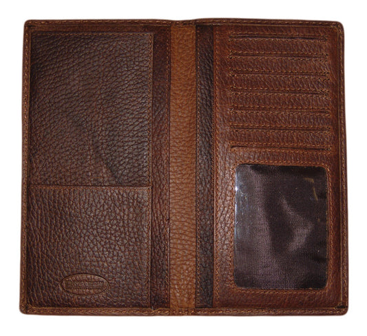 5013-A Brigalow Bull Rider Tan Floral and Hide Wallet