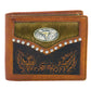5015-B Brigalow Steerhead Floral Tooling With Hide Wallet