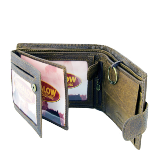 5017-E  Steerhead Men's Distressed Brown Wallet