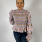LJC092 LJC Violet Linen Shirt - Static Plaid
