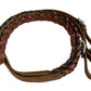 33980 (5649) Showman Miracle Braid Leather Contest/Roping Reins