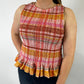 LJC5418 LJC Alma Cotton Shirred Top - Pink Plaid