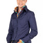 M2005 Hitchley & Harrow Fitted Arena Blouse White and Bright orange check