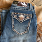 EBS687 GRACE IN LA Steer Head & Hide Jeans