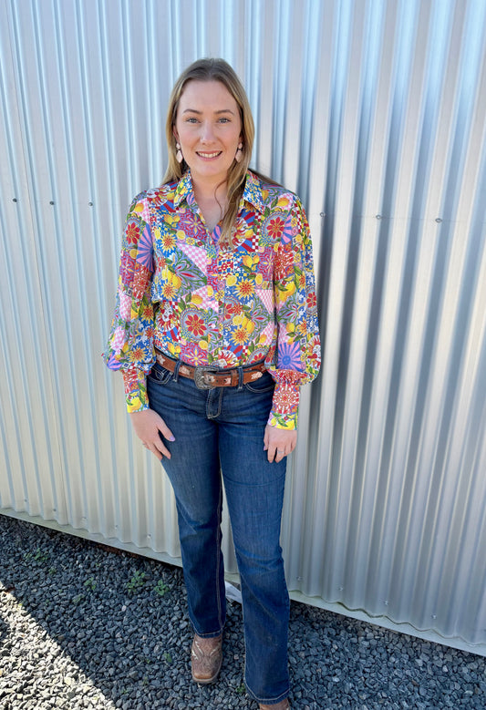 RN22-4040-LIP Fleetwood Blouse Anacapri Pink