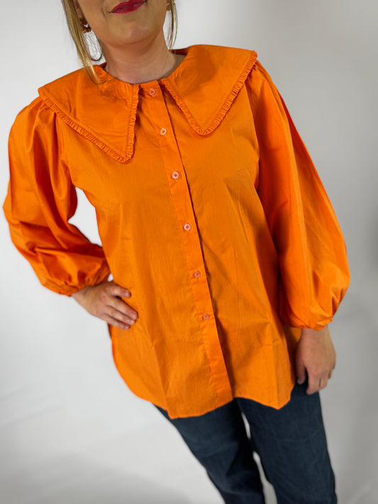 LJC5366 LJC Birdie Cotton Shirt - Orange