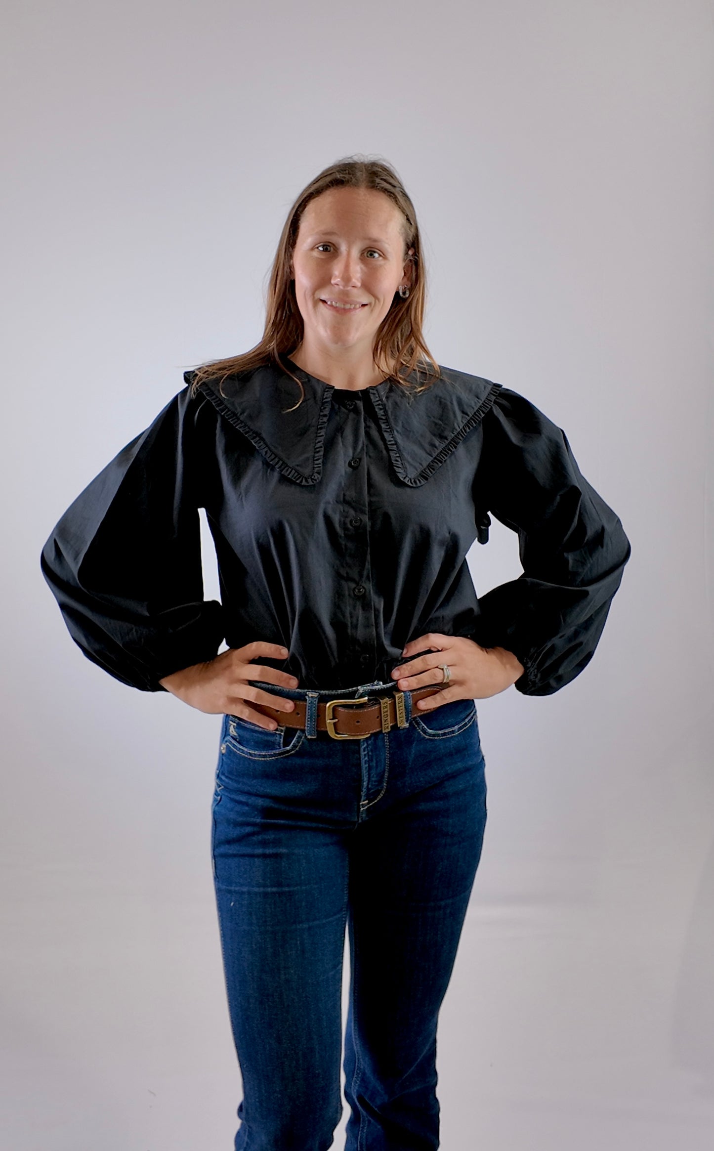 LJC250  LJC Birdie Cotton Shirt - Black