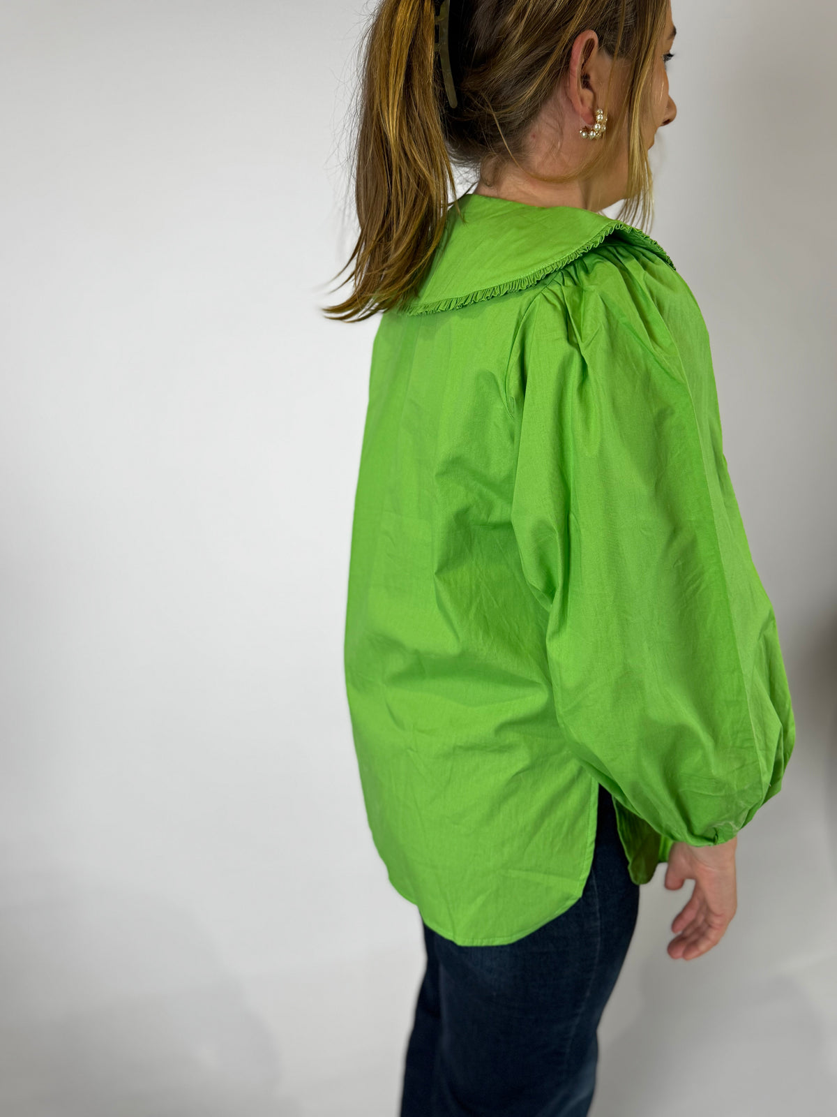 LJC5372 LJC Birdie Cotton Shirt - Lime Green