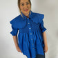 LJC5360 LJC Flinders Cotton Blouse - Royal Blue