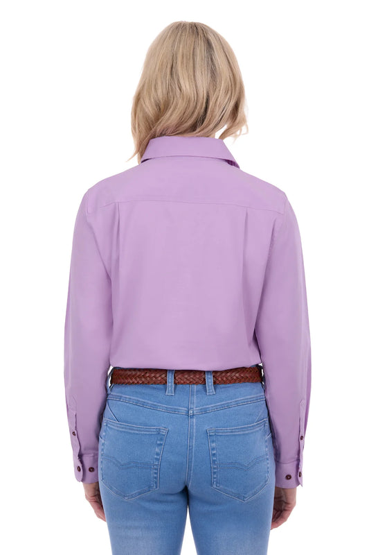 TCP2100106 Thomas Cook Women’s Stretch Drill LS Shirt Lilac