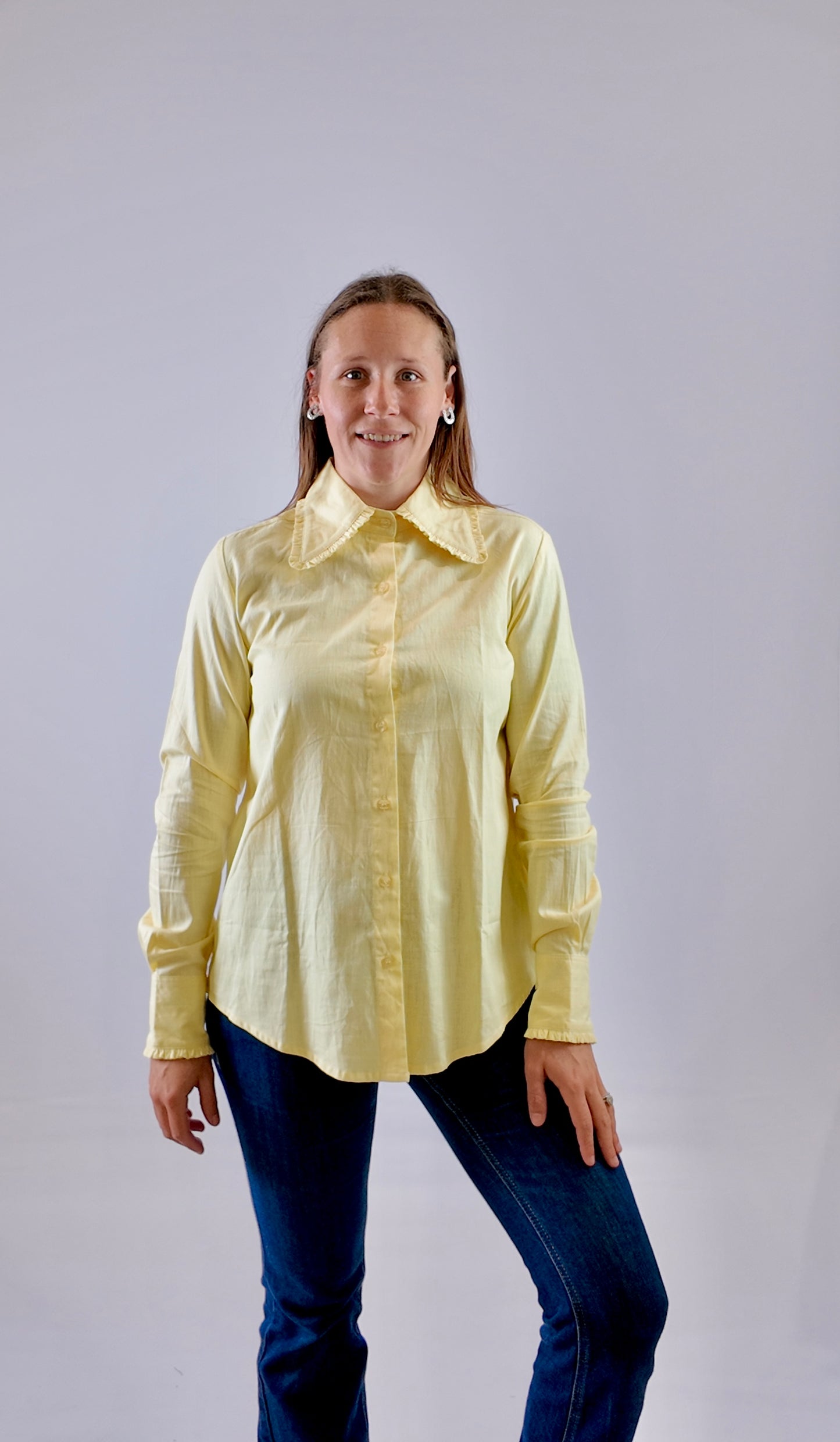 LJC3489   LJC Millie Linen Shirt - Butter