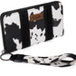 WG133-W006 Wrangler Cow Print Wallet -Black