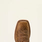 10074153 Ariat Mens Cowhand Western square toe Smoked Tan/ True Black