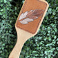 AE22231 Carved Leather back Brush Feather