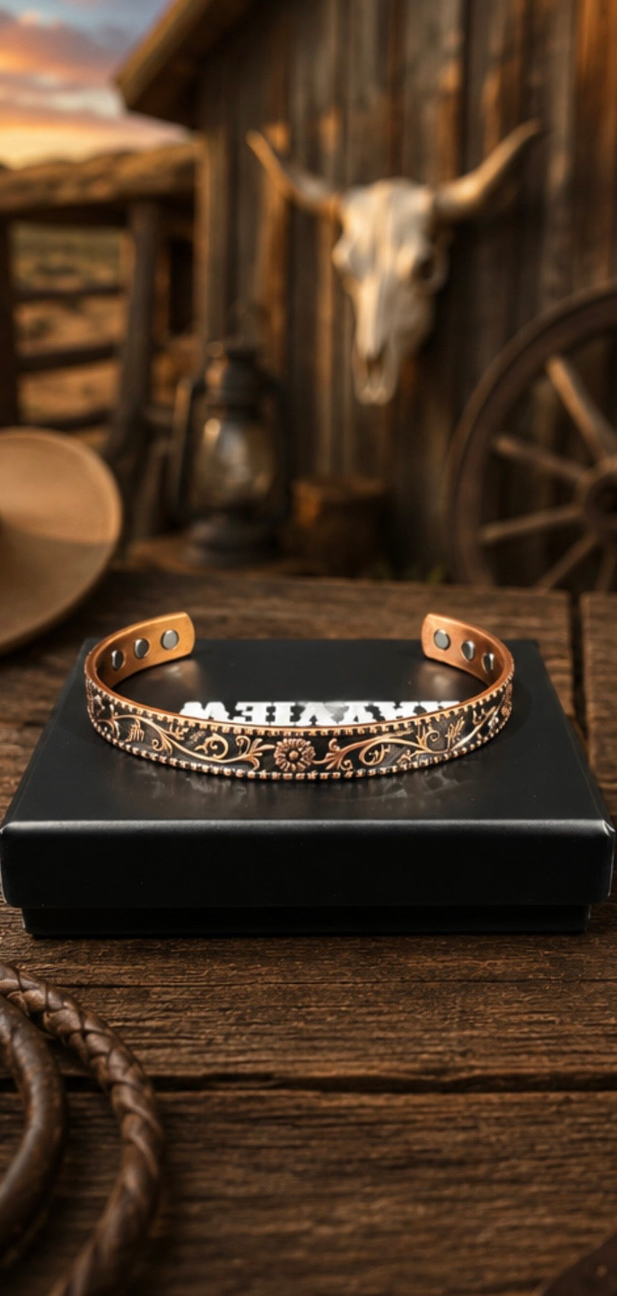 CBG477AC-6ALL Copper Bracelet Floral Daisy