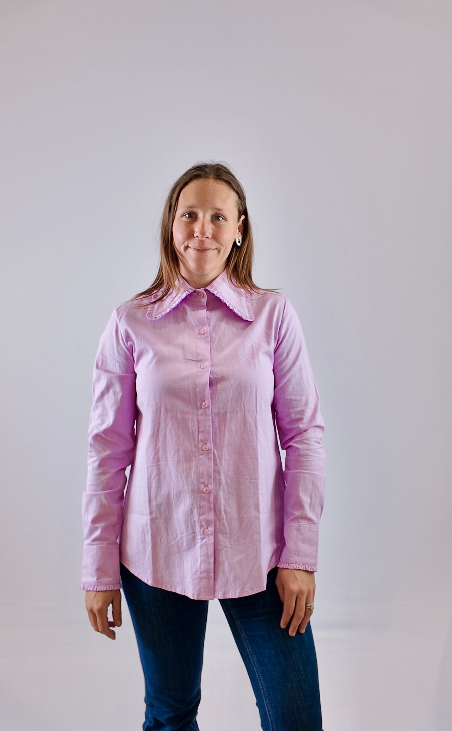 LJC320   LJC Millie Linen Shirt - Lilac