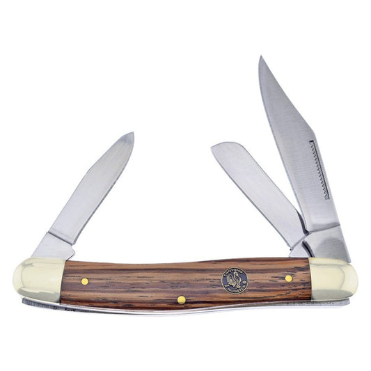 FCR066ZW Frost Stockman Large Zebra wood pocket knife 4.63