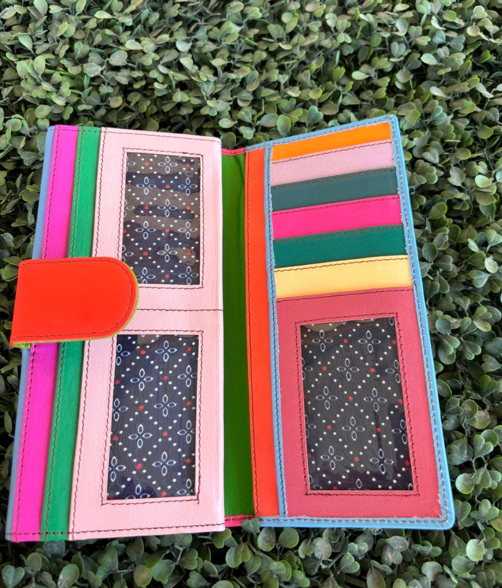 AE4113 Colour Drop Leather Purse