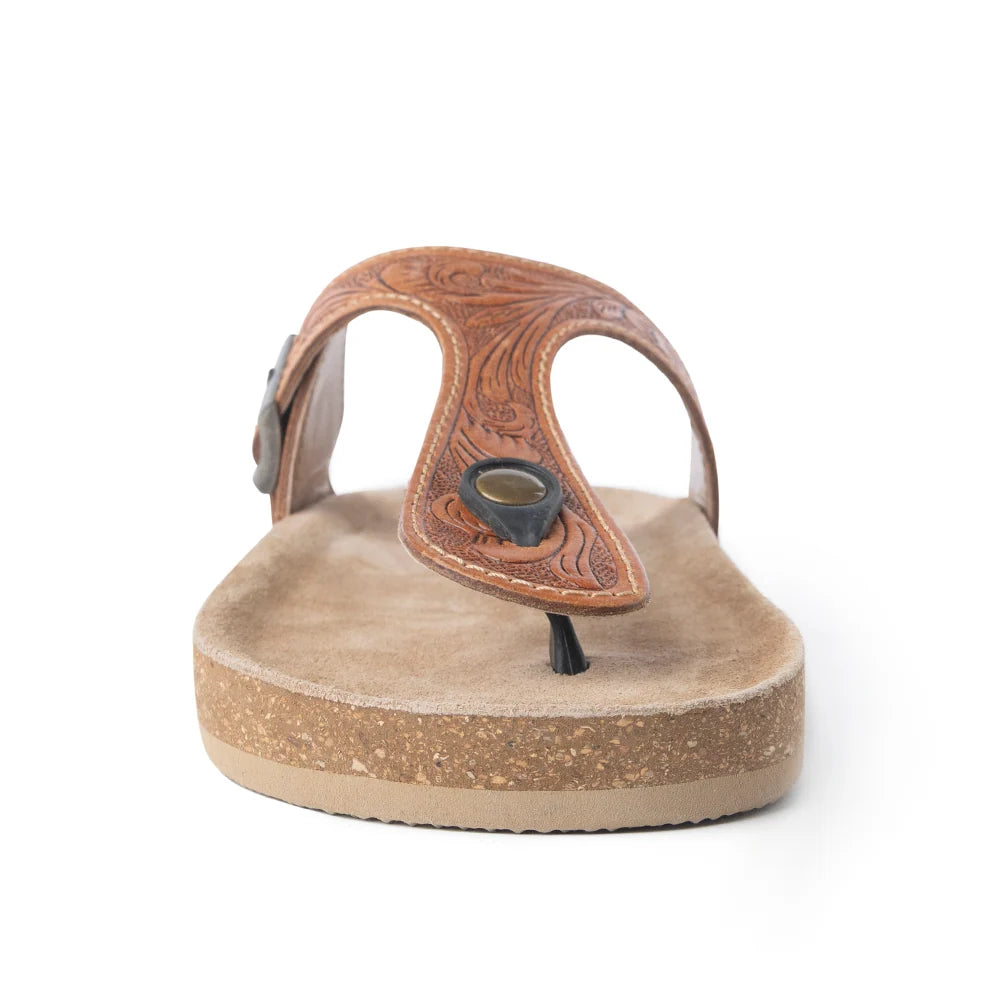 S-9667 Rosie Trail Hand-Tooled Sandal
