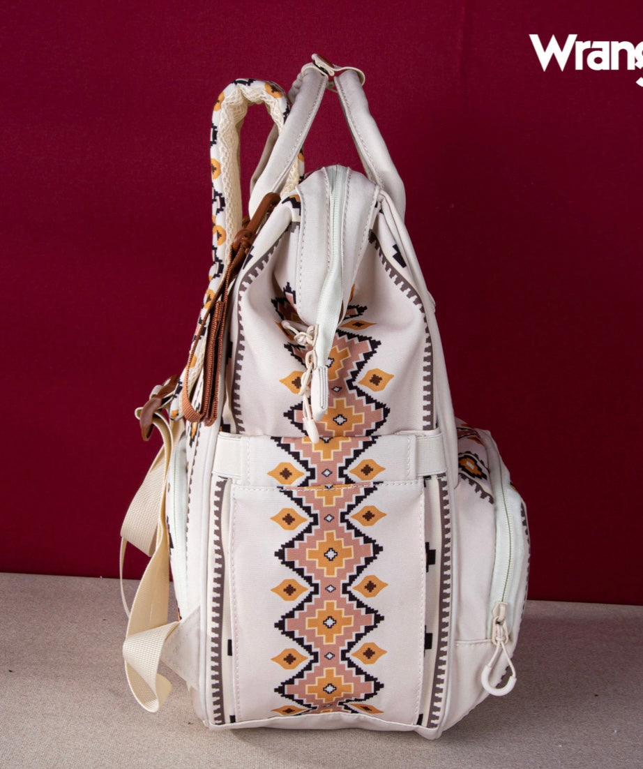 WG2204-9110 Wrangler Aztec Printed Callie Backpack - Tan