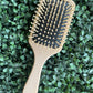 AE22230 Carved Leather back Brush Sunflowers Black