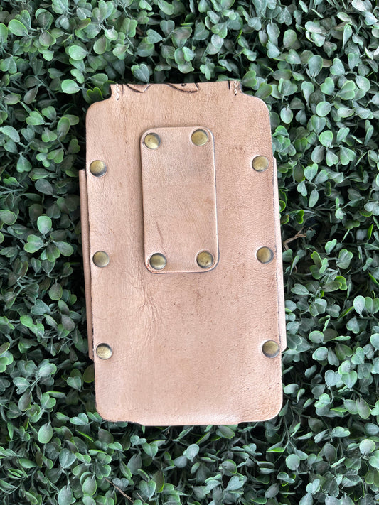 AE9219 Leather Phone Case Light Floral